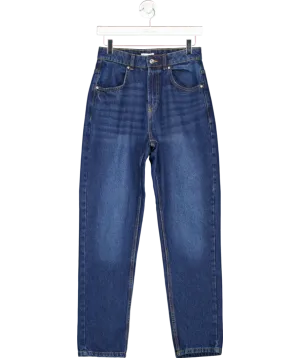 Warehouse Blue High Rise Straight Leg Jeans UK 10