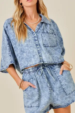 Waves Denim Top
