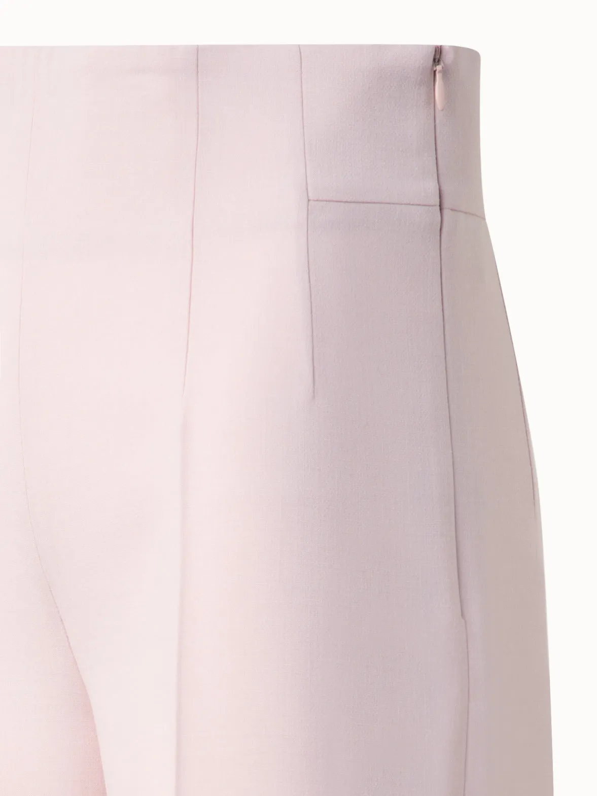 Wide Straight Wool Double-Face Pants