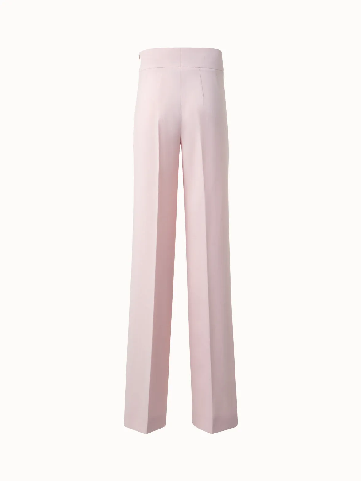 Wide Straight Wool Double-Face Pants