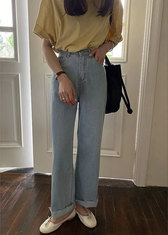 WideWaist Straight Jeans