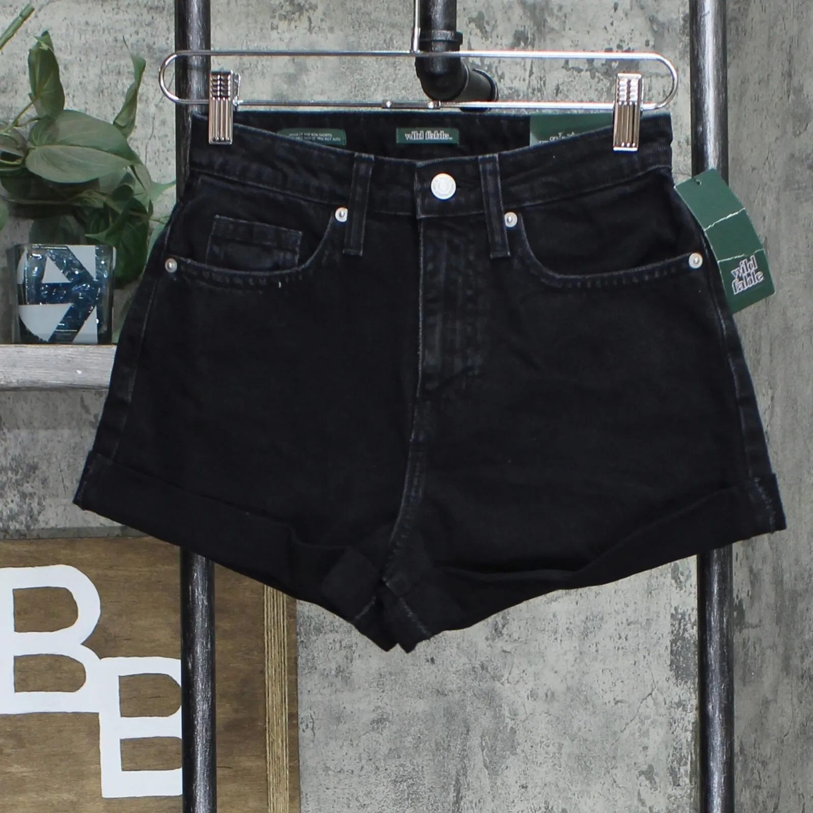 Wild Fable Women's Super-High Rise Rolled Cuff Mom Jean Shorts