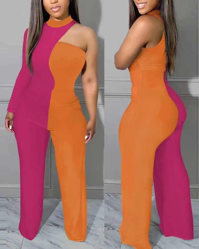 Women's Jumpsuit Fashion Print Pants Sexy Off Shoulder Elegant Jumpsuit