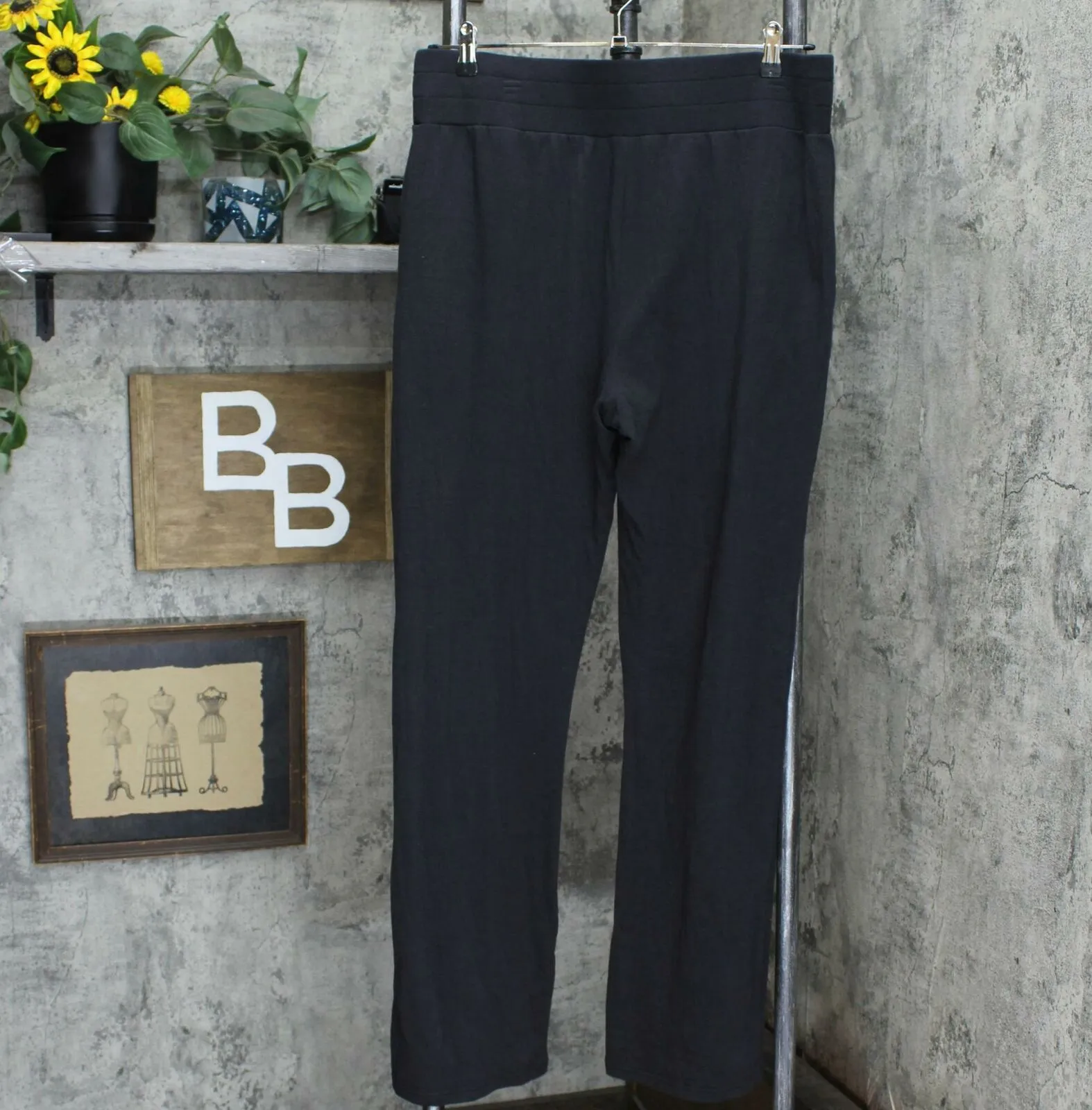 WVVY Women's French Terry Lounge Pants Black XL