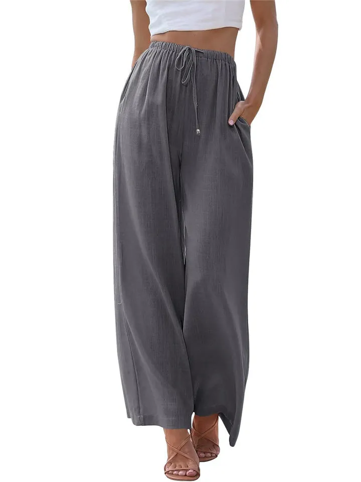 Yoga Fitness Cozy Loose Straight-Leg Pants for Women