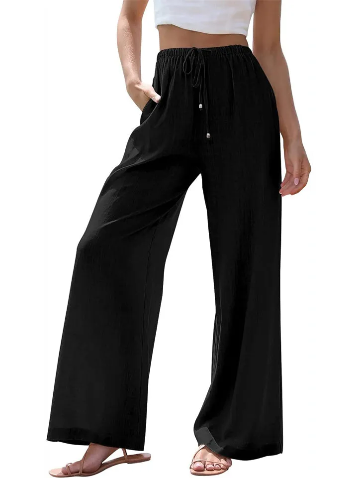 Yoga Fitness Cozy Loose Straight-Leg Pants for Women