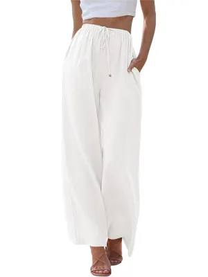 Yoga Fitness Cozy Loose Straight-Leg Pants for Women