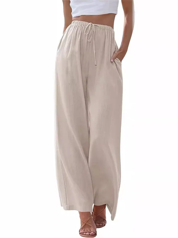 Yoga Fitness Cozy Loose Straight-Leg Pants for Women