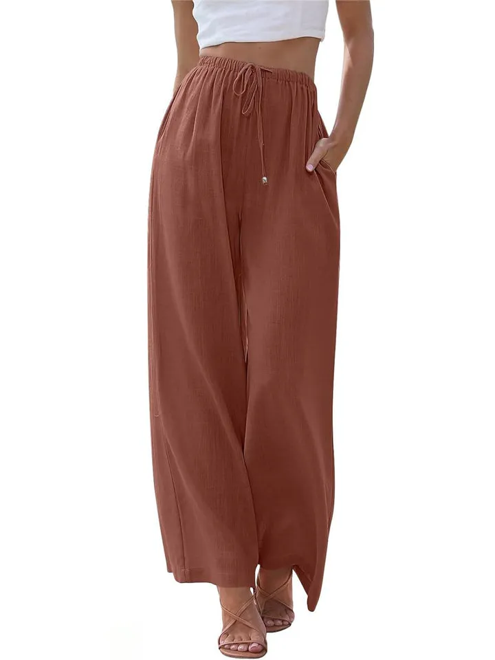 Yoga Fitness Cozy Loose Straight-Leg Pants for Women