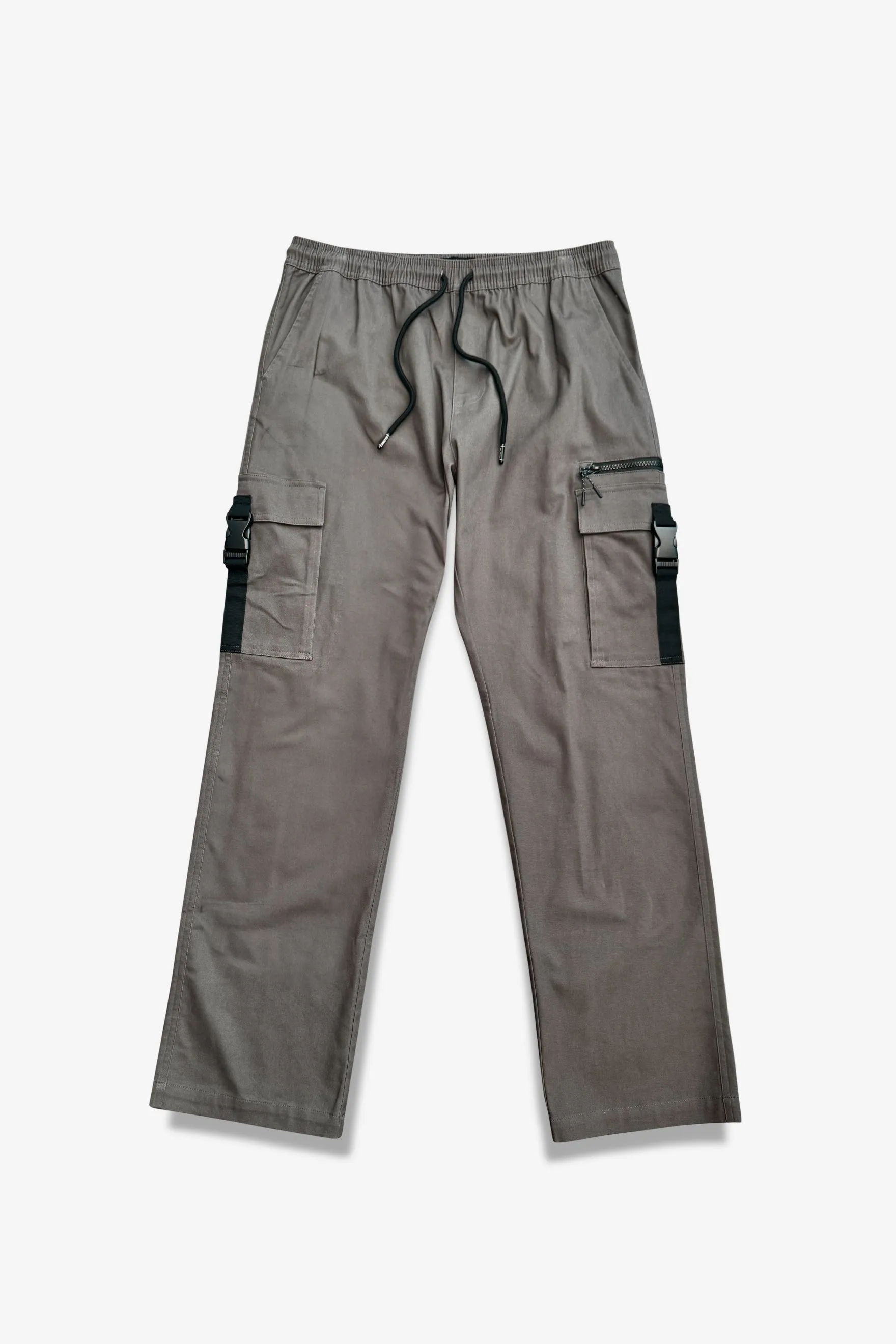 Zip Buckle Pocket Twill Cargo Pant