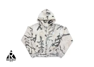 Zip Up Hoodie "Ivory Graffiti"